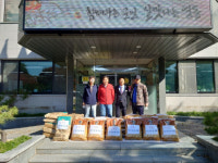 영동군 학산면 체육회, 관내 경로당에 햅쌀 및 밀가루 전달
