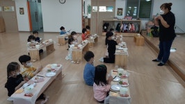 제천 명지초등학교병설유치원,  마음을 나누는 크로와상 샌드위치 만들기
