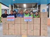 보은군 삼승면한마음축제추진위원회와 내망1리 김형주 이장, 마을 경로당 물품 기탁