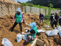 증평군자원봉사센터, 괴산군 청안면 수해복구 봉사활동 나서