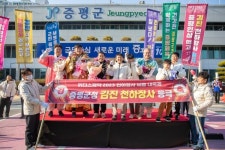 증평군, 김진선수 천하장사 등극 기념 축하행사 열어