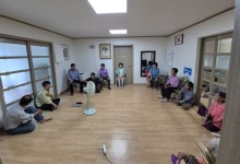 양신우 원남면장, 관내 경로당 방문