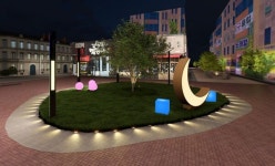 음성 맹동 혁신도시 광장 경관조명 설치