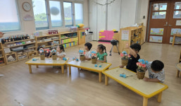 남천초등학교병설유치원, 꽃바구니 만들기 체험 실시