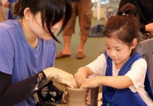 [포토] 강진청자축제장 물레체험