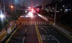 부산경찰청, 해운대 횡단보도 투광기 설치