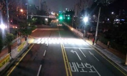 부산경찰청, 해운대 횡단보도 투광기 설치