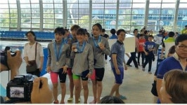 전국소년체육대회, 여수한려초 수영부 5개 메달 획득