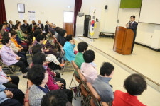 송도근 사천시장, 노인대학서 시정현안 소통 나눠