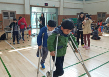 전남 장성 진원동초교, 뜻깊은 전교생 장애체험