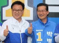 박병동 후보 노인복지 정책 발표…민주당 의원 26명 째 장흥 방문