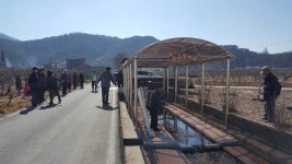 사천시 정동면, 고읍마을 빨래터 현판식 가져