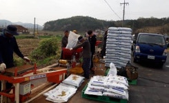 서천군 문산면, 2019년 첫 못자리 작업 시작