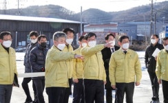 김용찬 행정부지사, AI 대응 현장 방문