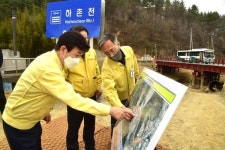 조규일 진주시장 말티고개~장재도로 확장 공사 현장 점검