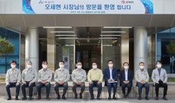 오세현 아산시장, 세원테크 자동차부품기업 방문해 애로사항 청취