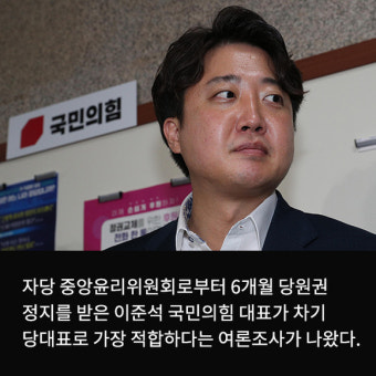 [카드] 국민의힘 차기 당대표 적합도 조사, 이준석 대표 22.9%