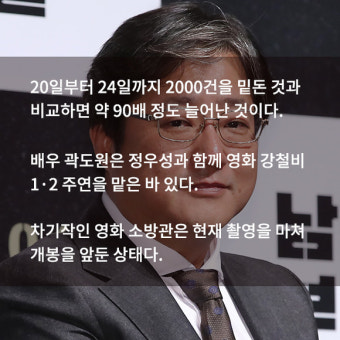 [카드] 곽도원 검색량 폭증… 음주운전, 차기작 비상