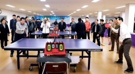 김동일 보령시장, 대천체육관 탁구장 개관식 참석