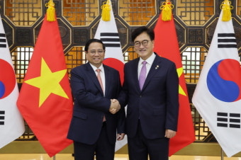 우원식 국회의장, 베트남 총리 접견