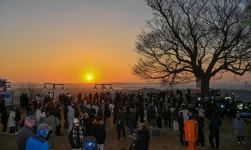 [포토] 부여군, 해맞이 행사 취소 속 차분한 첫 일출 맞이