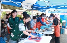의령군 여셩단체협의회, 수해 이재민 따뜻한 점심 봉사