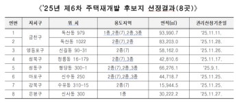 서울시, 신속통합기획 후보지 8곳 추가 선정