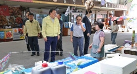 김기재 당진시장, 합덕전통시장 찾아 민생경제 현장 점검