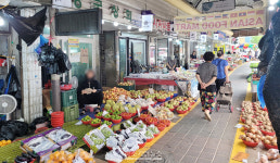 한산한 전주 모래내시장
