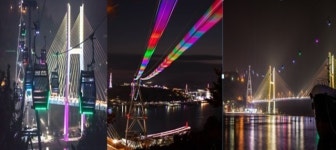 해상케이블카와 돌산대교 야경이 어우러진, 밤 하늘의 향연!