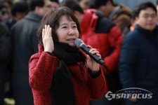 [포토] 규탄대회에서 발언하는 정미경 최고위원