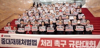 국민의힘, 중대재해처벌법 처리 촉구 규탄대회