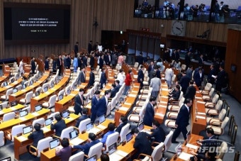 [포토] 야당 단독으로 통과되는 '채상병 특검법'
