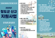 청도군, 관광·출산 및 돌봄 등 5개 분야 27개 정책 신설 및 확대 운영
