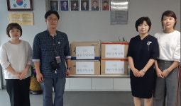광진분회, 장애인 근로자에 구급약 전달