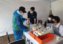 이재민 아픔 나눠요…강원 철원 분회 봉사약국 구슬땀