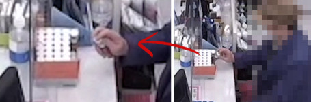 손은 눈보다 빠르다...약국 상담 중 2초만에 ‘쓱’