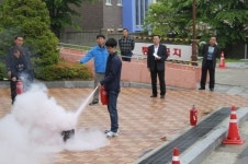 군산대 학생생활관, 자체 소방훈련 실시