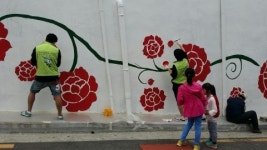 부산사회복무교육센터, 동구 산복도로 지역주민들을 위한 사랑의 벽화나눔행사 열어