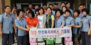 전주 완산소방서, 은혜마을 효도원에 생필품 전달