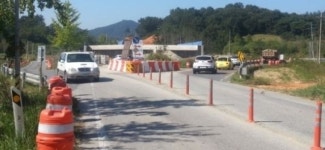 담양~순창 간 도로 확장 구간 금과 고례마을 교량 사고 위험