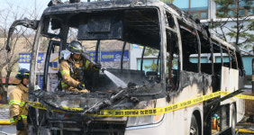 전주 승화원 주차 상조회사 버스서 불