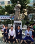 샘고을 발 담금 터 쉼터로 각광… 정읍 시기동주민센터, 망부상 소공원에 조성