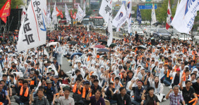 민노총 파업, 전주 시내버스 운행 차질 계속