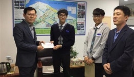 군산중앙고 학생 일동, 화재피해 가구에 사랑의 성금 전달