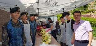 전주시 동서학동 원불교 대성교당, 김치나누기 봉사활동