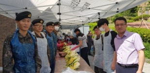 전주시 동서학동 원불교 대성교당, 김치나누기 봉사활동