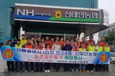정읍 신태인농협·인천 만수4동 주민들, 농촌일손돕기