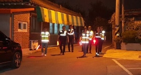 완주 이서파출소-자율방범대, 야간 합동순찰