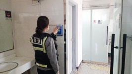 완주 삼례파출소, 여성화장실 안심벨 점검